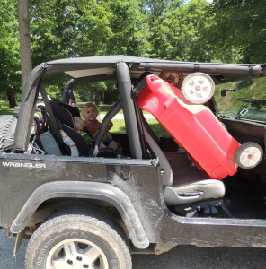 My Peeps In My Jeep! We love driving to the park about 5 minutes away with our wagon, bikes and lunch packed. The only problem is we have run out of room!